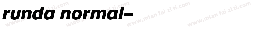 runda normal字体转换